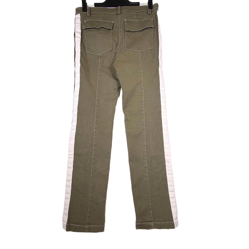 TWP Isa Dark Olive Side Stripe Cargo Pants Military Green Wide Leg Trousers Sz 6 - Picture 5 of 7